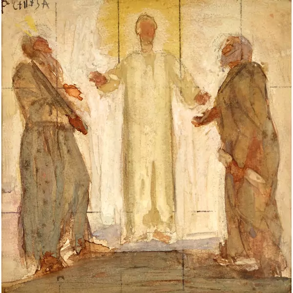 Jesus mit Petrus und Paulus