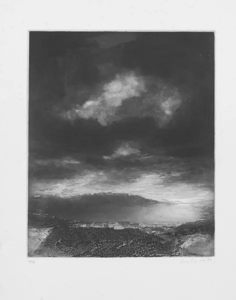 Pietro Sarto — Pietro SARTO (1930), "Saint-Prex", gravure