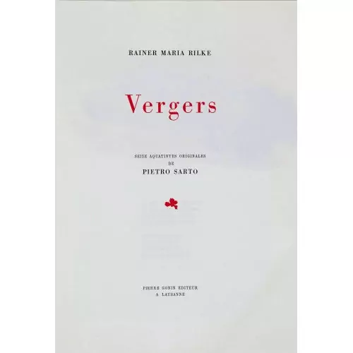 Rainer Maria Rilke: "Vergers"