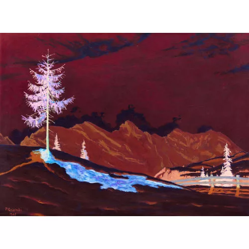 Plinio Colombi — Lichte Berglandschaft im Winter.
