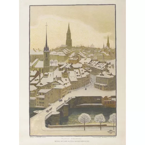 Plinio Colombi — "Bern mit der alten Nydeckbrücke".