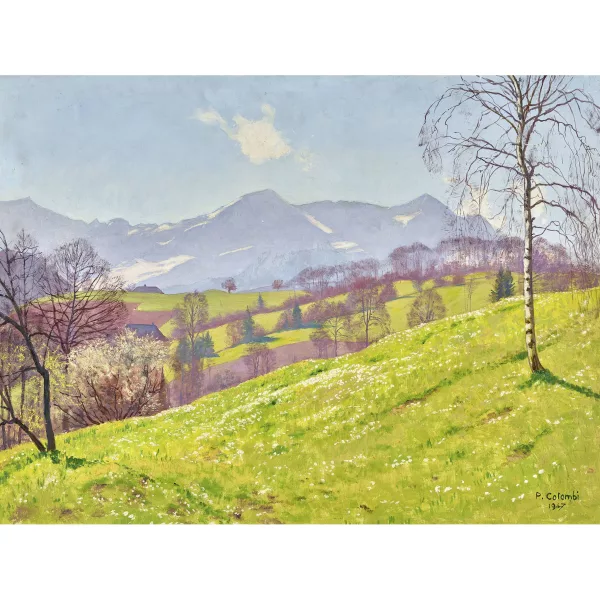 Plinio Colombi — Lauenental mit Blick auf Niesen-, Wild- und Spitzhorn.