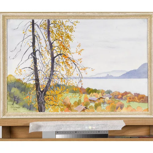 Plinio Colombi — Herbstliche Ansicht des Thunersees.