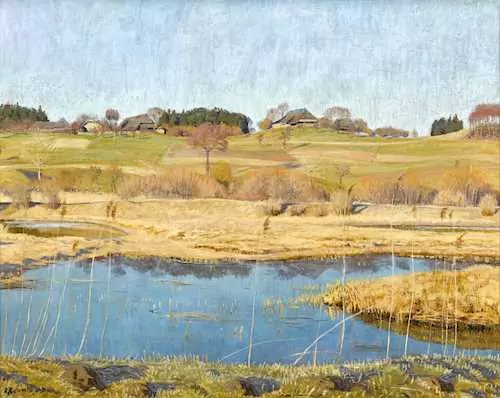PLINIO COLOMBI — Herbstliche Teichlandschaft. — Koller Auktionen