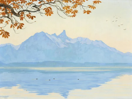Thunersee mit Stockhornkette, 1934