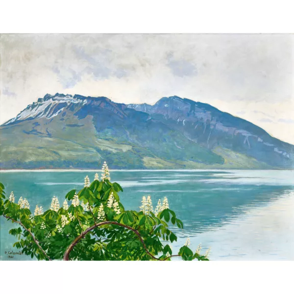 Plinio Colombi — Ansicht des Thunersees mit Sigriswilgrat und Niederhorn.