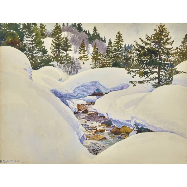 Plinio Colombi — Der Geilsbach im Winter.