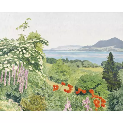"Mein Garten. Blick gegen Thun"