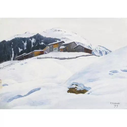 Winterliches Bergdorf