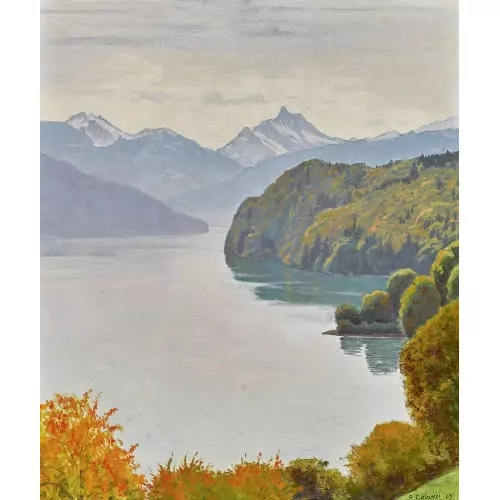 Herbstlicher Thunersee bei Spiez