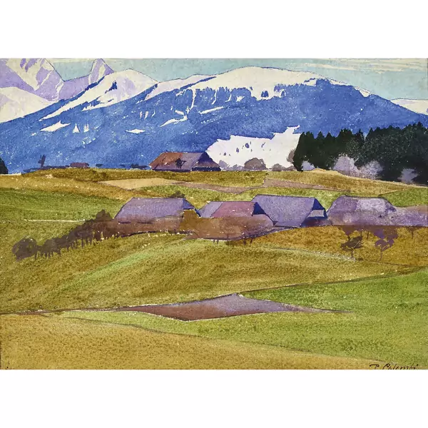 Berglandschaft im Vorfrühling