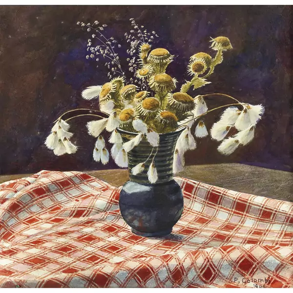 Stillleben mit Feldblumen in Vase