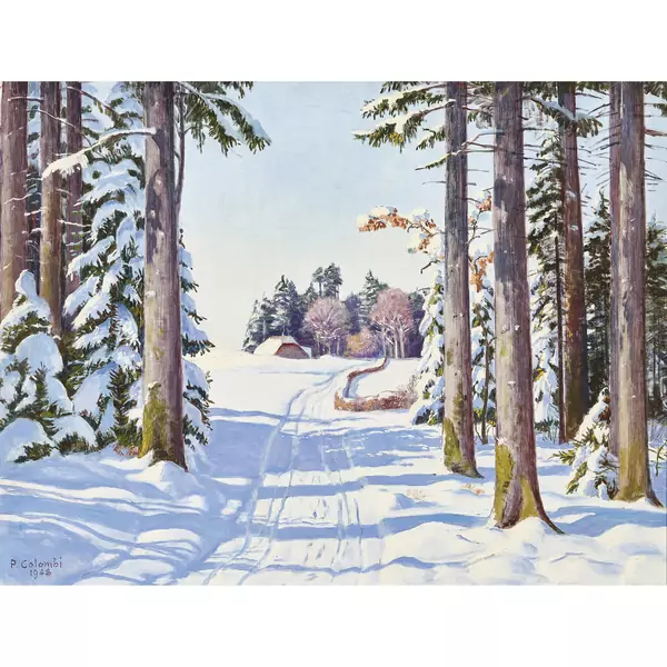 Sonniger Winterweg