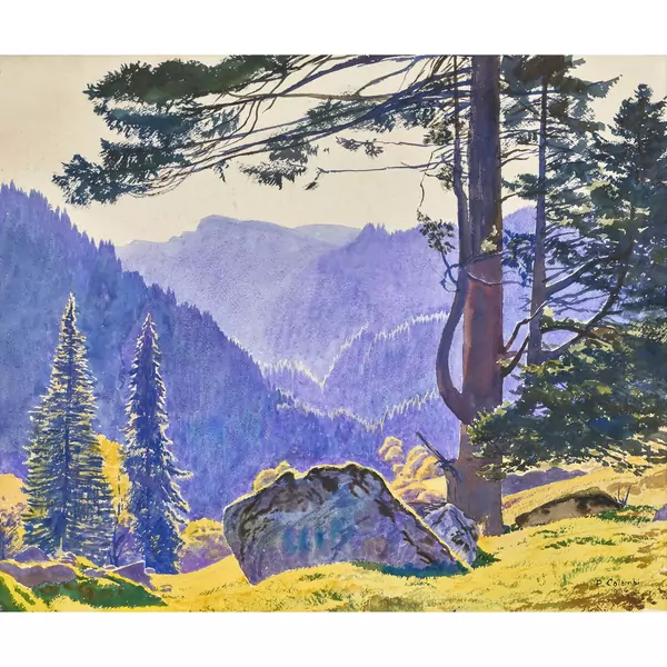 Sonnige Berglandschaft