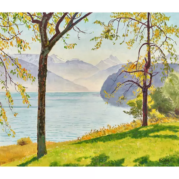 Herbstlicher Thunersee mit Stockhorn