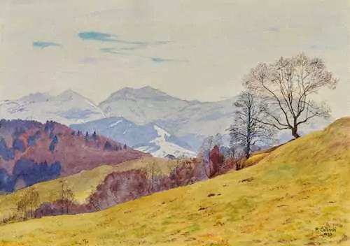 PLINIO COLOMBI — Vorfrühling, Schwanereu. 1933. — Koller Auktionen
