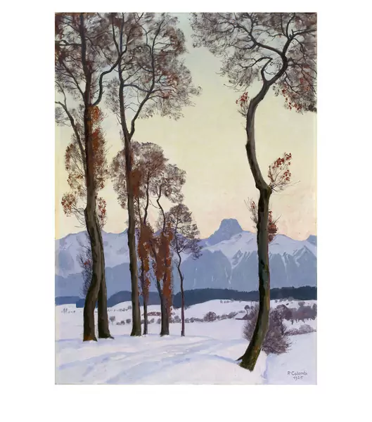 Plinio Colombi — Stockhornkette im Winter — Galerie Kornfeld