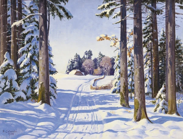 Plinio Colombi — Sonniger Wintertag, 1948