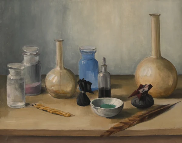 Ponziano Togni — Stillleben mit Flaschen, um 1944
