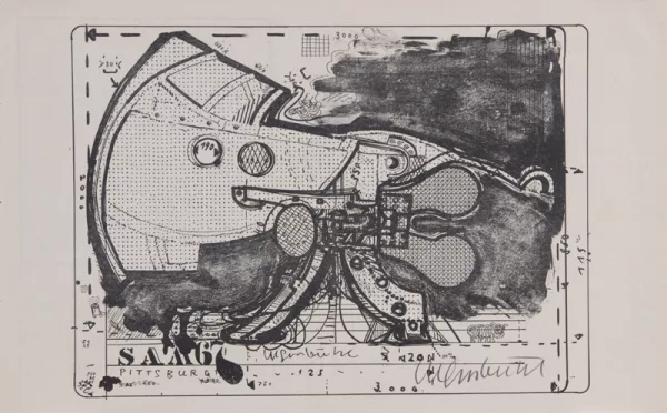 Press-Art — 39 Blätter: O. Tschumi, U. Lüthi, R. Lohse, D. Spoerri, R. Iseli, V. Loewensberg, H.R. Giger, C. Megert, A. Hofkunst, A. Duarte, F. Gertsch, B. Luginbühl, M. Wyss, S. Buri, A. Thomkins, J. Tinguely usw., 1972/73
