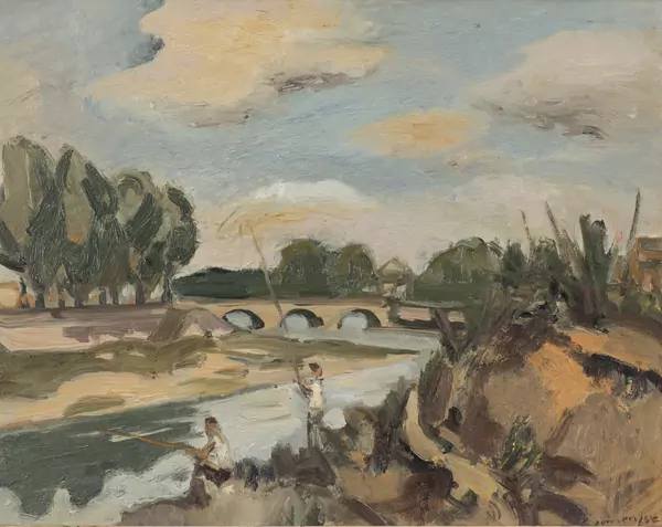 Raoul DOMENJOZ (1898-1978), 'Les pêcheurs', huile — DognyAuction