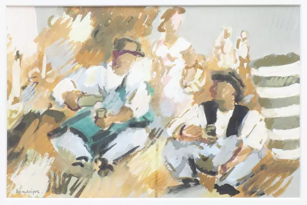 Raoul DOMENJOZ (1896-1978), "Vendangeurs" — DognyAuction