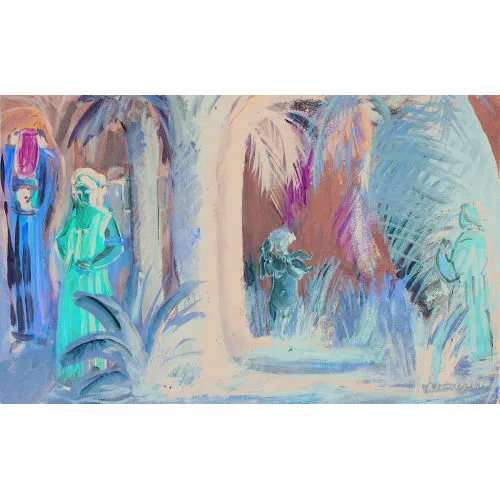 Raoul Domenjoz — Orientalische Oasenszene.