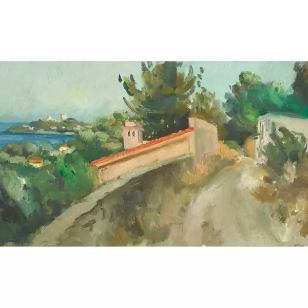 Küstenlandschaft mit schmaler Strasse