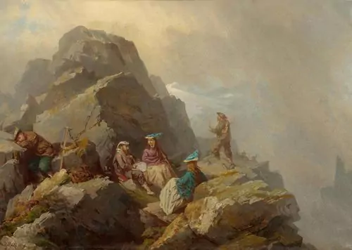 RAPHAEL RITZ — Fünf Bergsteiger. 1876. — Koller Auktionen