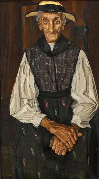 Vieille femme assise