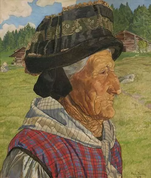 RAPHY DALLÈVES — Portrait d'une vieille valaisanne de profil. 1910. — Koller Auktionen