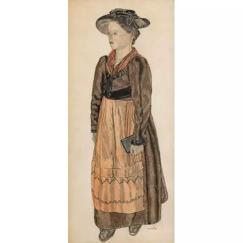 Jeune valaisanne en costume traditionel