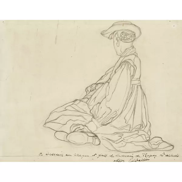 Jeune bérémensarde assise