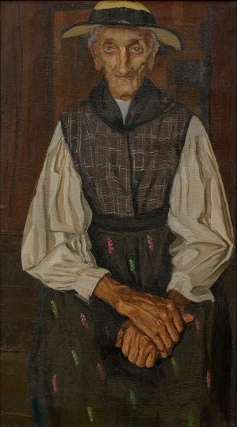 Raphy Dallèves — Vieille femme assise