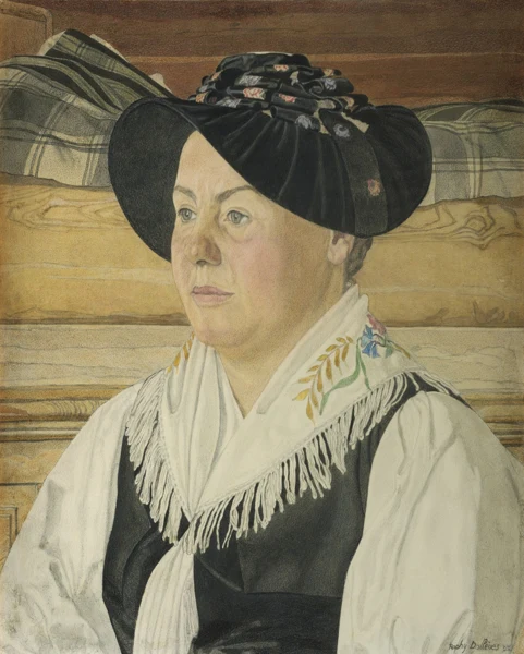 Raphy Dallèves — Valaisanne en costume traditionnel