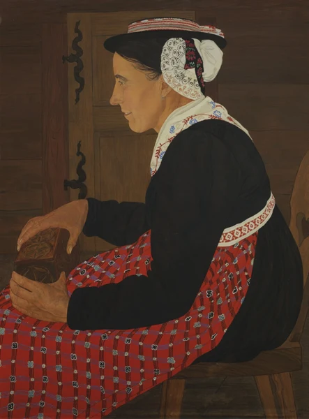Raphy Dallèves — Femme au coffret, 1914