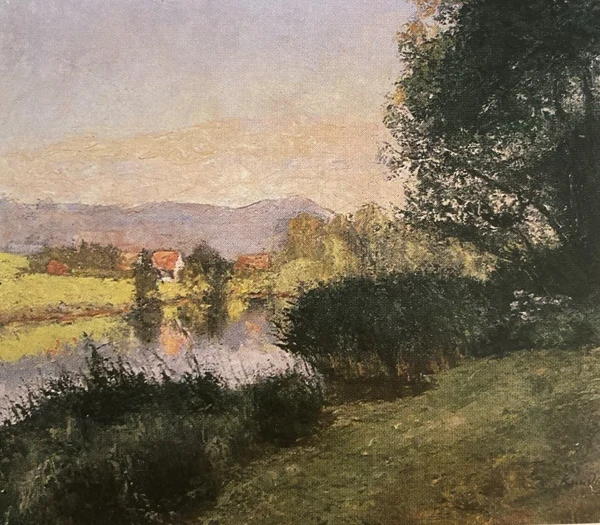 Reinhold Kündig — Bergweiher auf dem Horgenerberg mit Albis