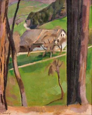 Reinhold Kündig — Landschaft auf Baldern, Uetliberg, 1916
