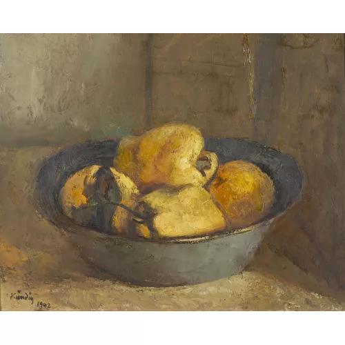 Reinhold Kündig — Stillleben mit Quitten.