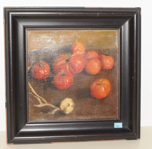 Reinhold Kündig — Stillleben mit Zwiebel und Tomaten