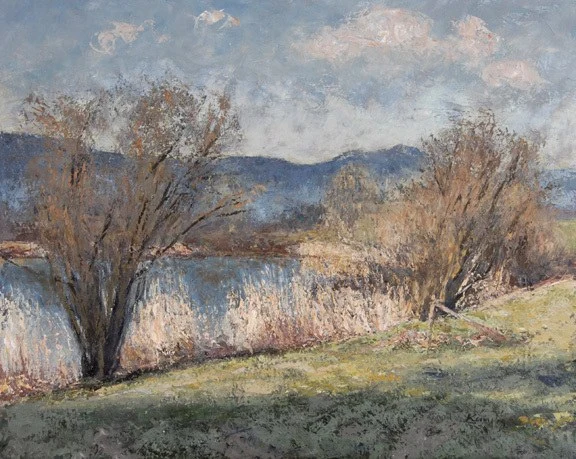 Reinhold Kündig — Bergweiher im Vorfrühling, 1966