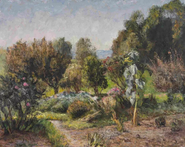 Reinhold Kündig — Im Garten beim Atelier