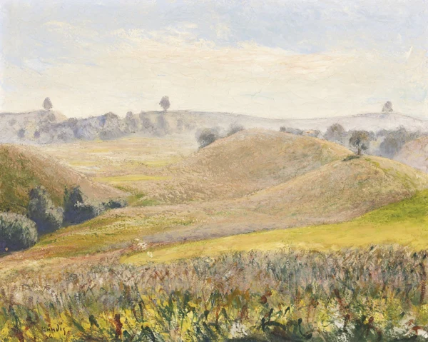 Reinhold Kündig — HIRZELLANDSCHAFT, 1936LANDSCAPE NEAR THE HIRZEL, 1936