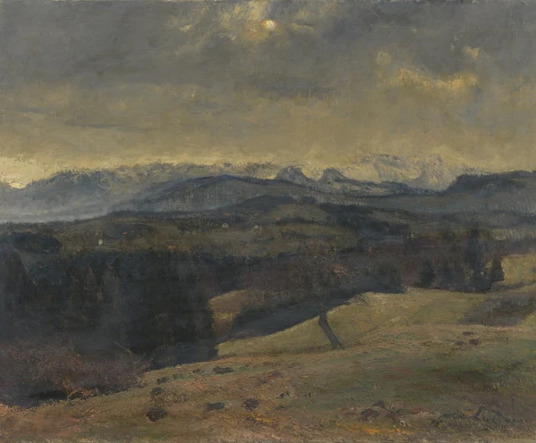 Reinhold Kündig — Vorfrühling auf dem Hirzel, 1947