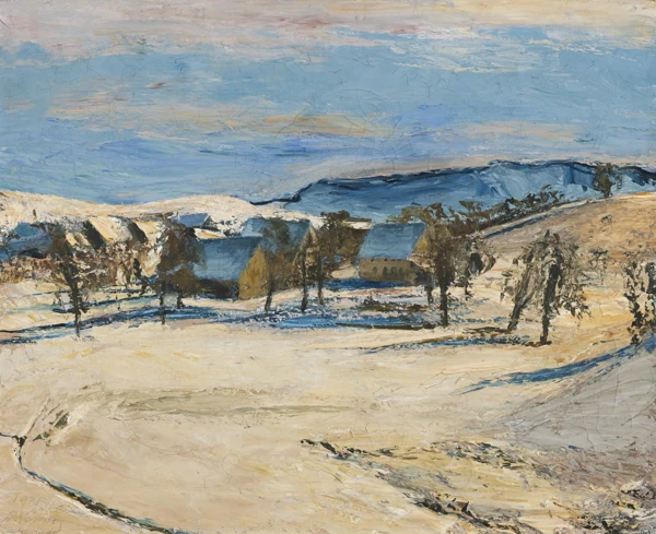 Reinhold Kündig — Winterlandschaft mit Hoher Rhone, 1931
