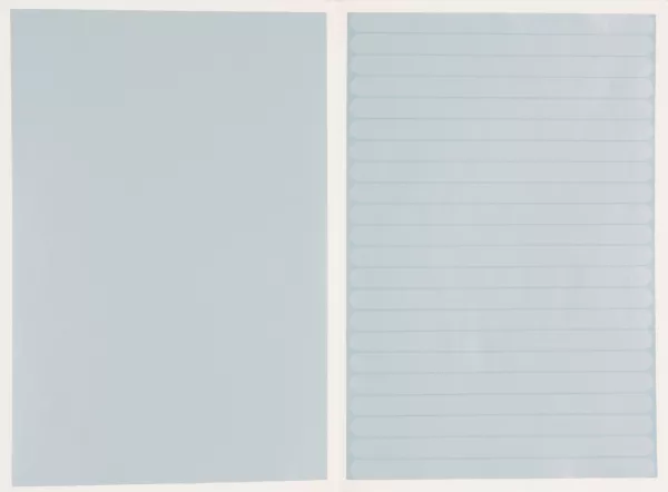 Rémy Zaugg — Mappe. Siebzehn dichotomische Zustände, 1969/70