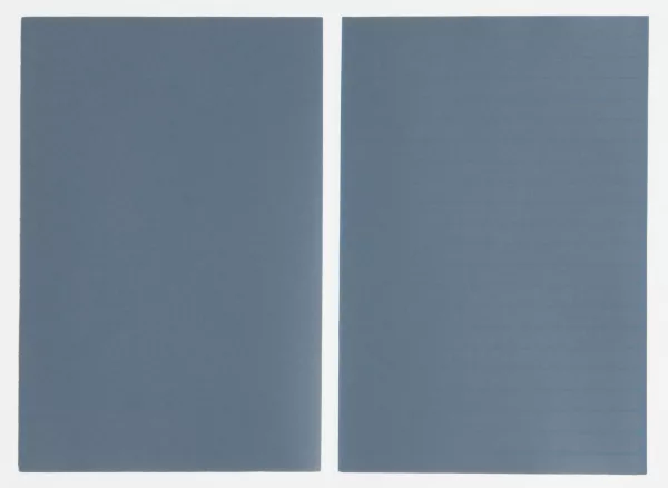 Rémy Zaugg — Mappe. Siebzehn dichotomische Zustände, Versuch, 1969/70
