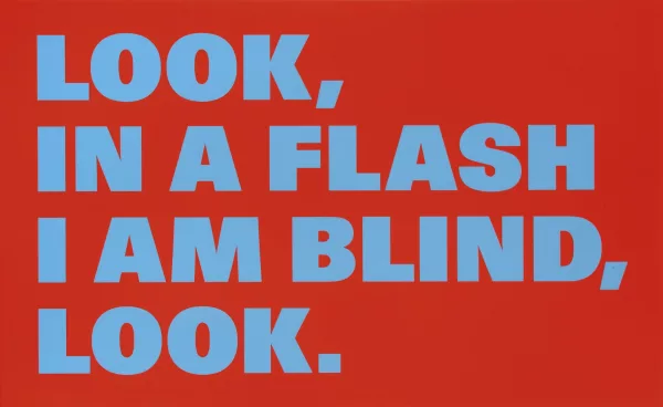 Rémy Zaugg — Look, in a flash I am blind, look., 1998