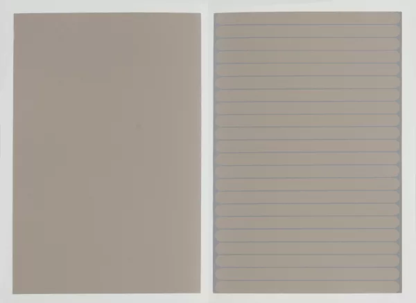 Rémy Zaugg — Mappe. Siebzehn dichotomische Zustände, 1969/70