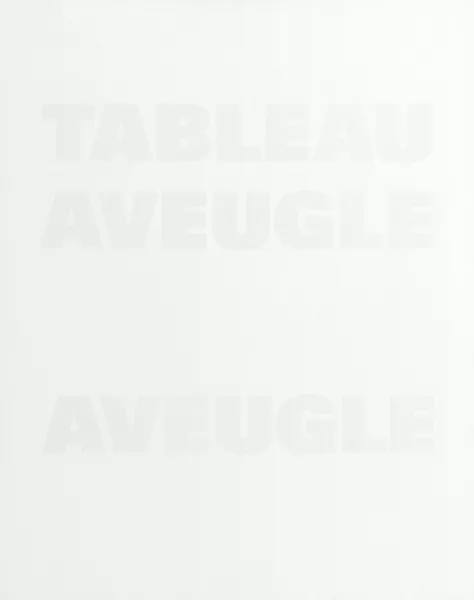 Rémy Zaugg — Tableau aveugle, 1986-1991